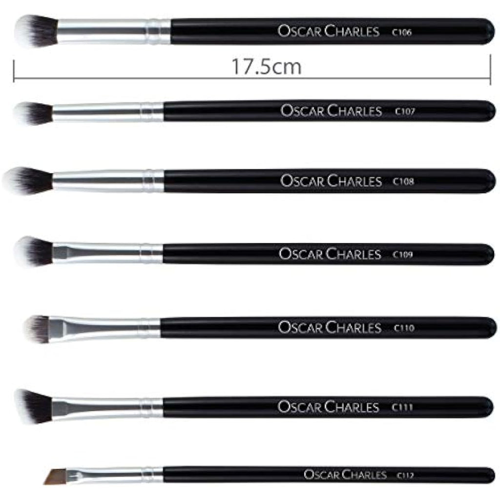 Oscar Charles 12-Piece Professional Makeup Brush Set - Silver Vegan