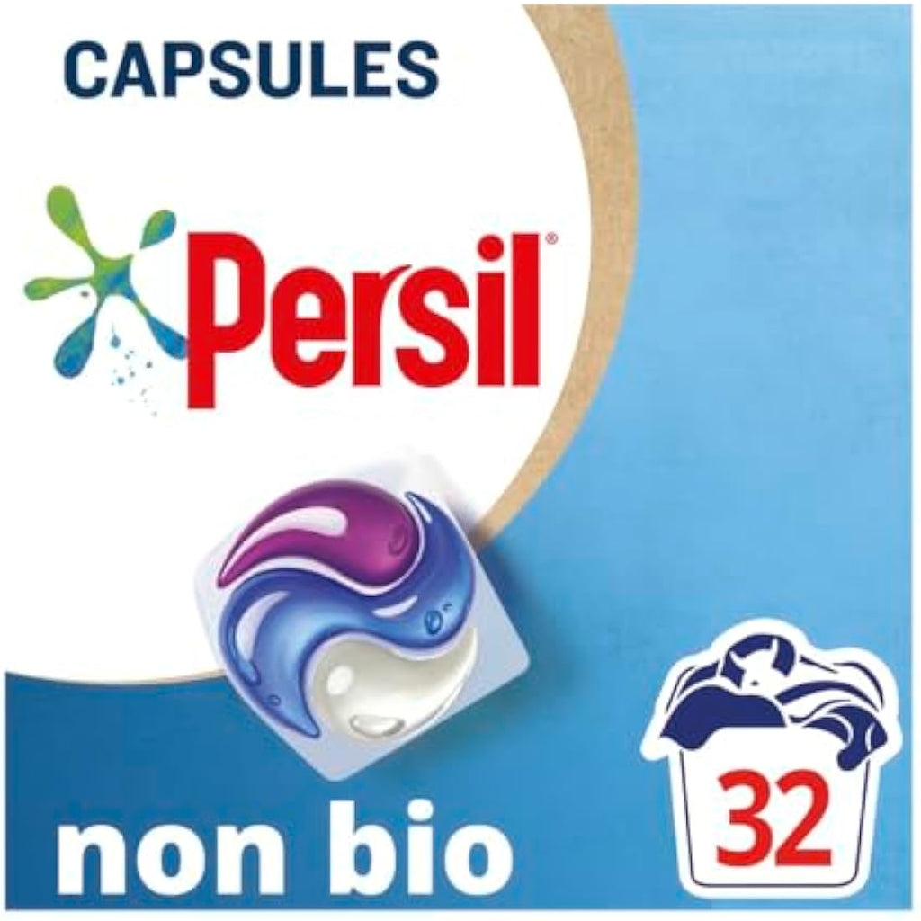 Persil 3 in 1 Non Bio Laundry Capsules | Sensitive Skin | 32 Washes