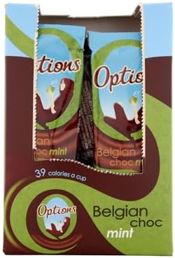 Options Belgian Mint Hot Chocolate - Low Calorie Drink - 30 Sachets