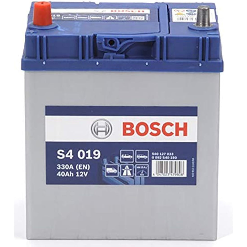 Bosch S4019 Car Battery | 40Ah 330A Lead-Acid Maintenance-Free