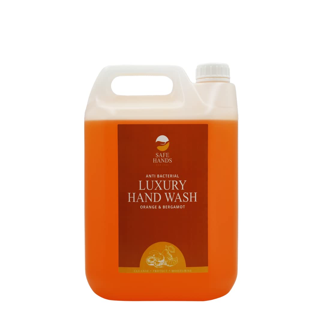 Safe Hands Orange & Bergamot Antibacterial Hand Wash Refill – 5 Litre