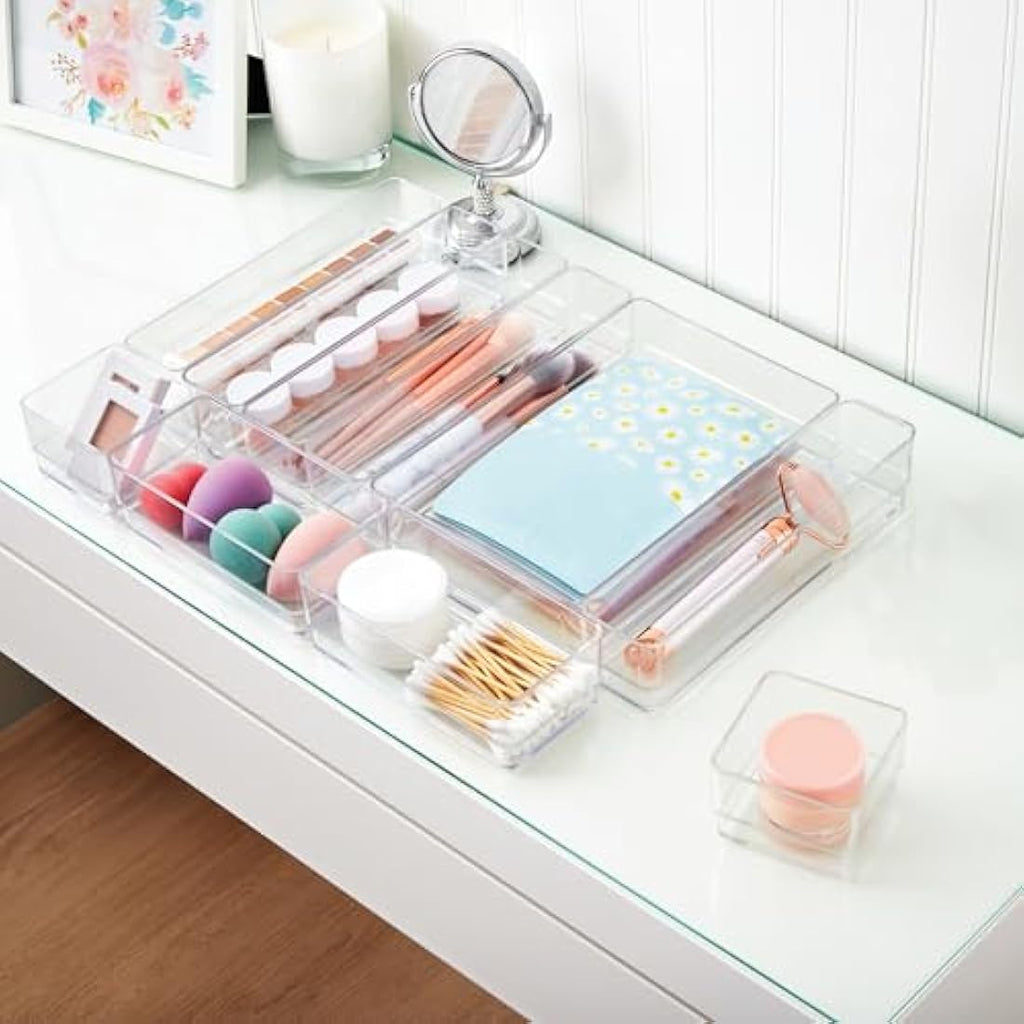 STORi SimpleSort 10-Piece Clear Stackable Drawer Organizer Set