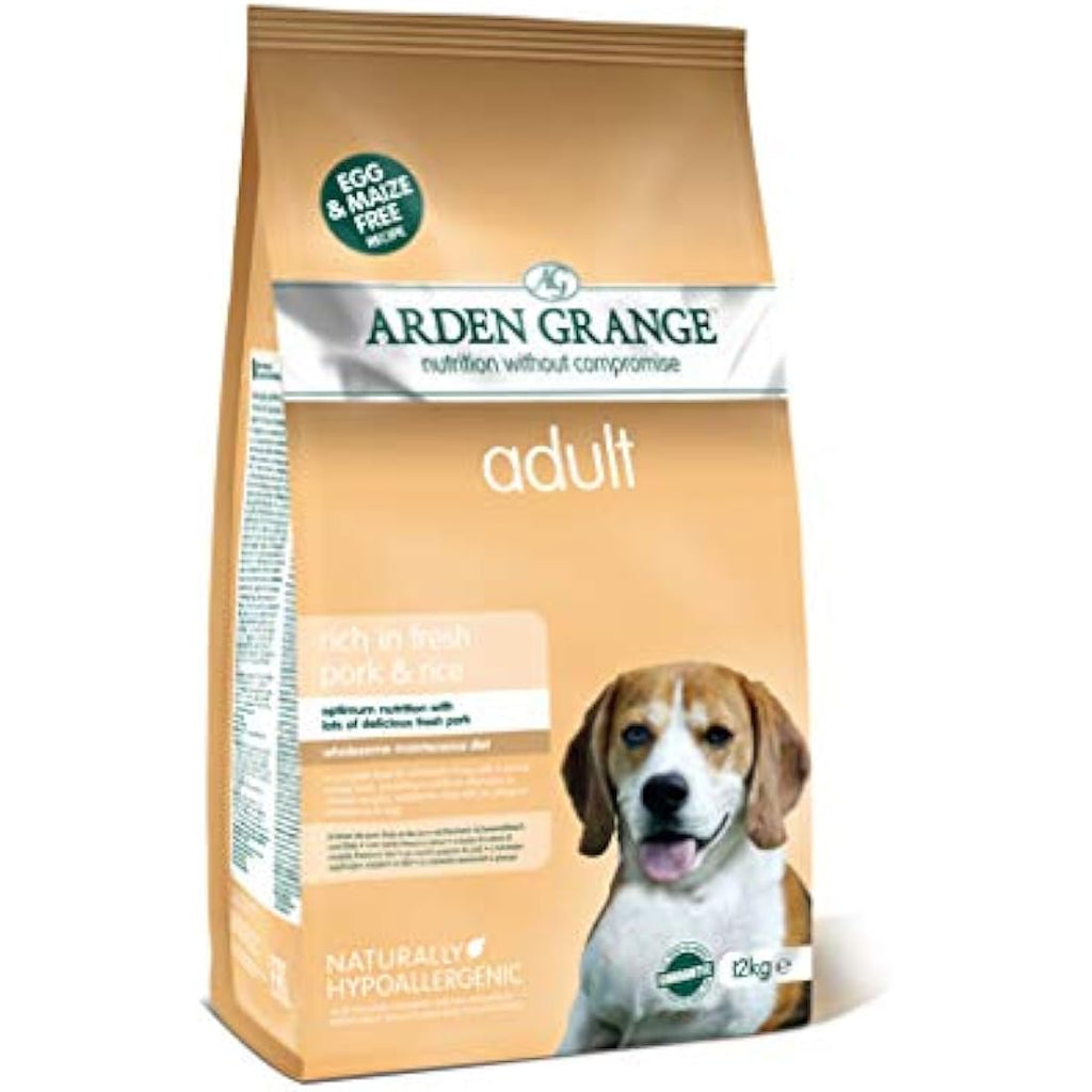 Arden Grange Adult Dog Food – Pork and Rice Hypoallergenic, 12kg