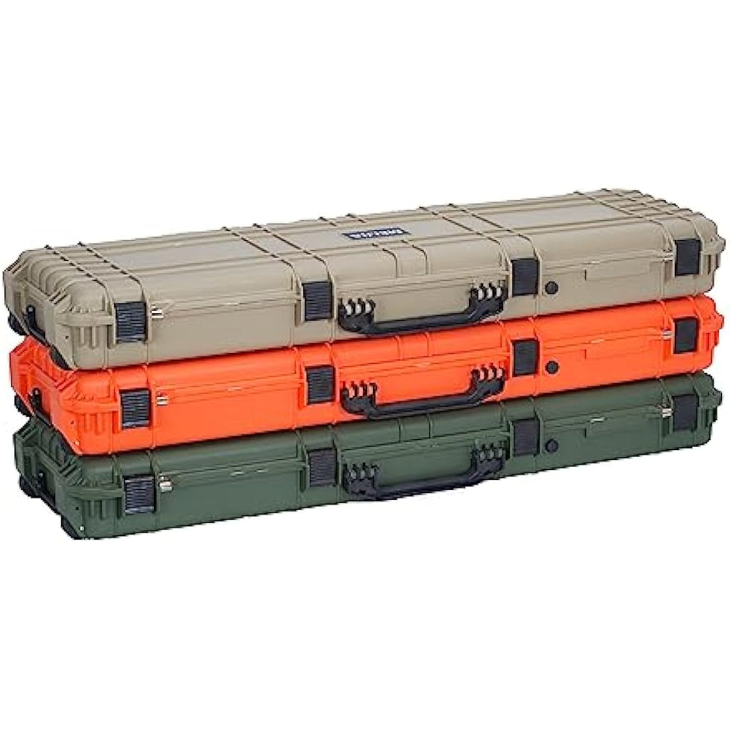 MEIJIA Waterproof Rolling Rifle Case with Customizable Foam – 38 Inch