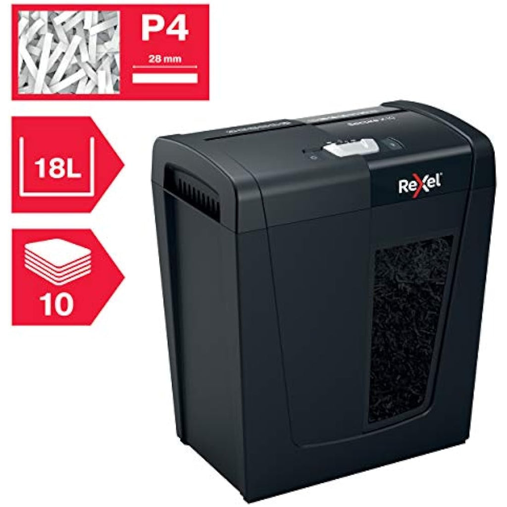 Rexel Secure X10 Cross Cut Paper Shredder | P4 Security | 18L Bin
