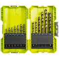Ryobi RAK19HSS2 19-Piece HSS Drill Bit Set for Metal, Wood & Plastic