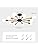 JIINOO 10-Light Semi Flush Mount Ceiling Light | Modern Black Chandelier