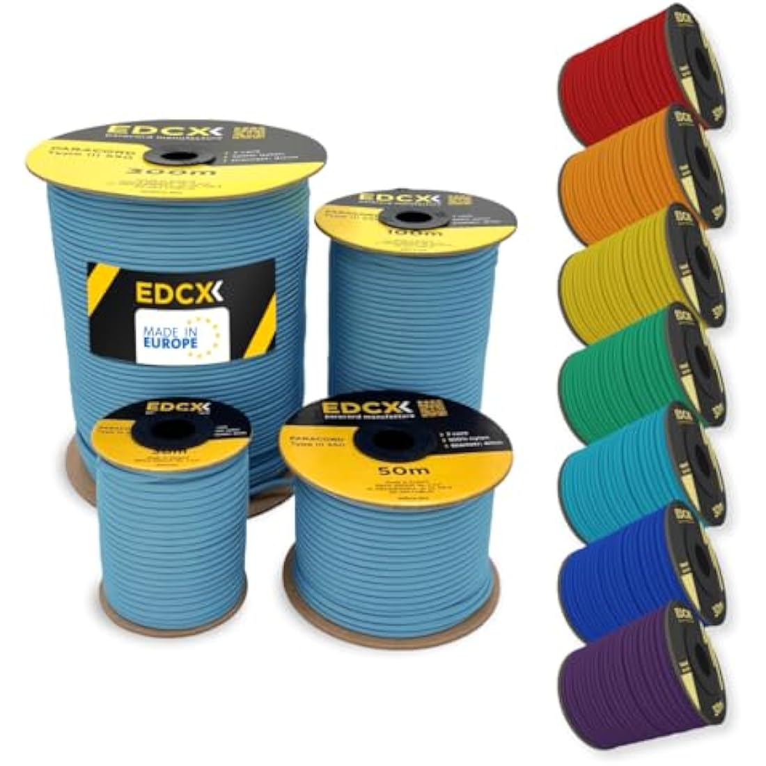 EDCX 550 Paracord – 4mm Type III 7-Strand Nylon Rope for Camping & DIY