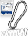 Jolof Store V4A Stainless Steel Snap Hook 12mm 2100kg Load – 5 Pcs