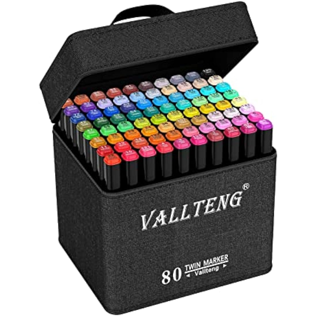 Vallteng 80 Colors Dual Tip Art Markers – Permanent Sketching Pens