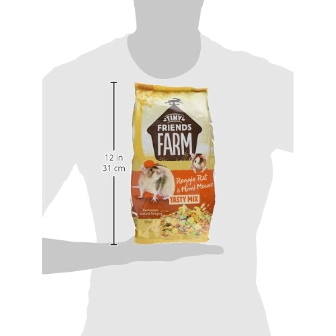 Supreme Tiny Friends Farm Reggie Rat Food - Balanced Diet for Rats 850g