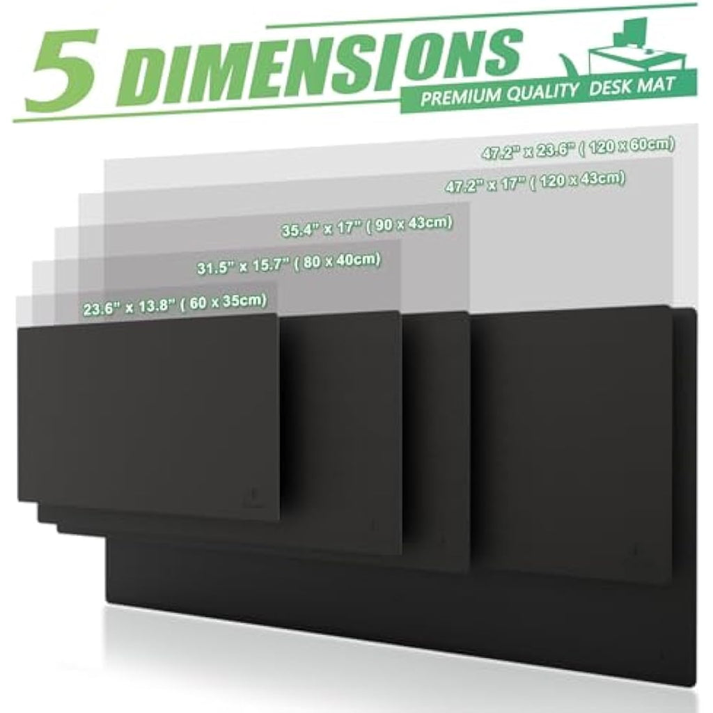 K KNODEL Dual-Sided Leather Desk Mat | Large Office Mouse Pad (90x43cm)