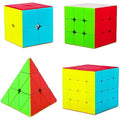 Coolzon Speed Cube Set | 4-Pack Stickerless Magic Cube Puzzle Toy