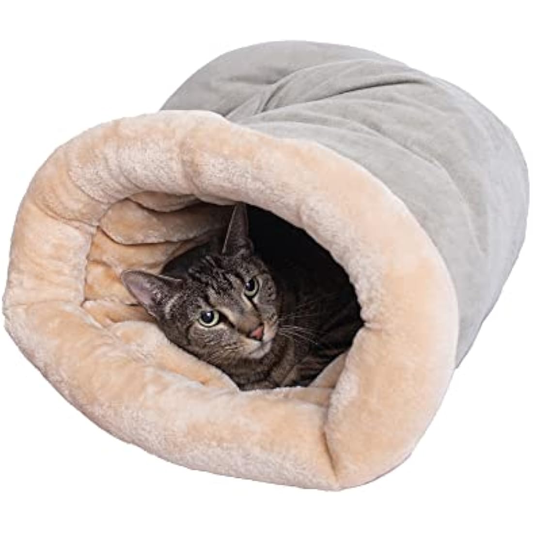 Armarkat Sage Green Cat Bed – Washable Faux Suede & Fur Pet Bed, 22-Inch