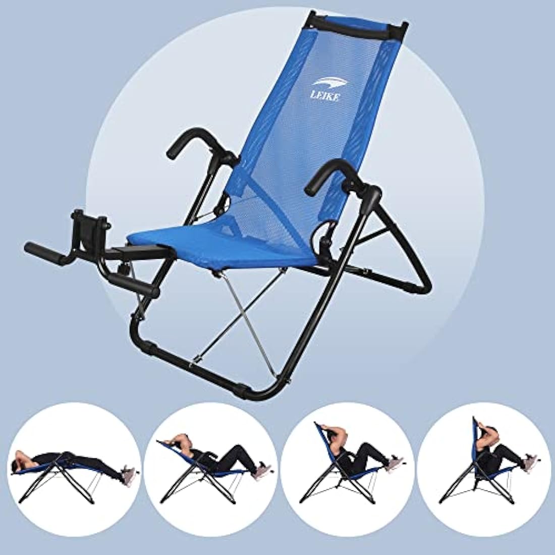 Leikefitness Ab Exercise Chair – Foldable Inversion Core Trainer