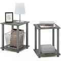 Furinno Simplistic End Table 2-Pack | French Oak Grey Side Tables