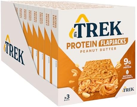 JB's Trek Peanut Butter High Protein Flapjacks – Vegan & Gluten Free – 36 Pack