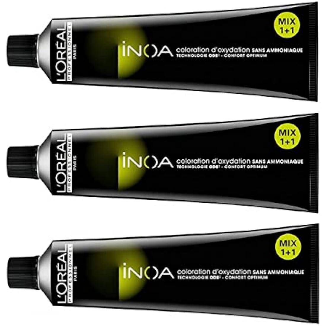L'Oreal Inoa Ammonia-Free Hair Dye - 7 Medium Blonde (60ml) - 3 Pack