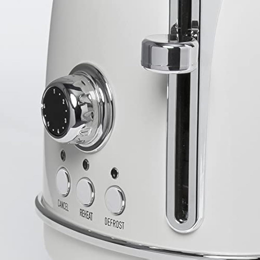 Haden Heritage 2-Slice Toaster – Retro Stainless Steel in White