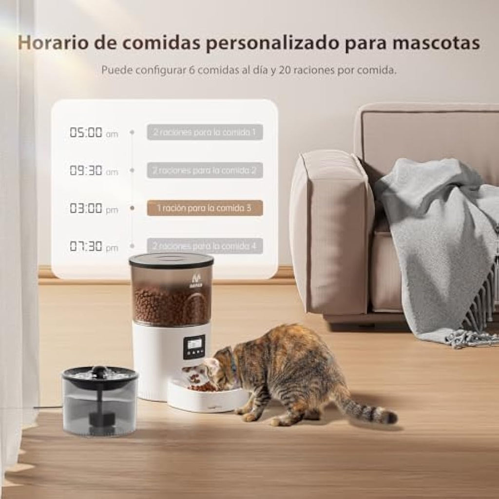 IMIPAW Automatic Cat Feeder and Water Fountain Set | 3L Pet Food Dispenser