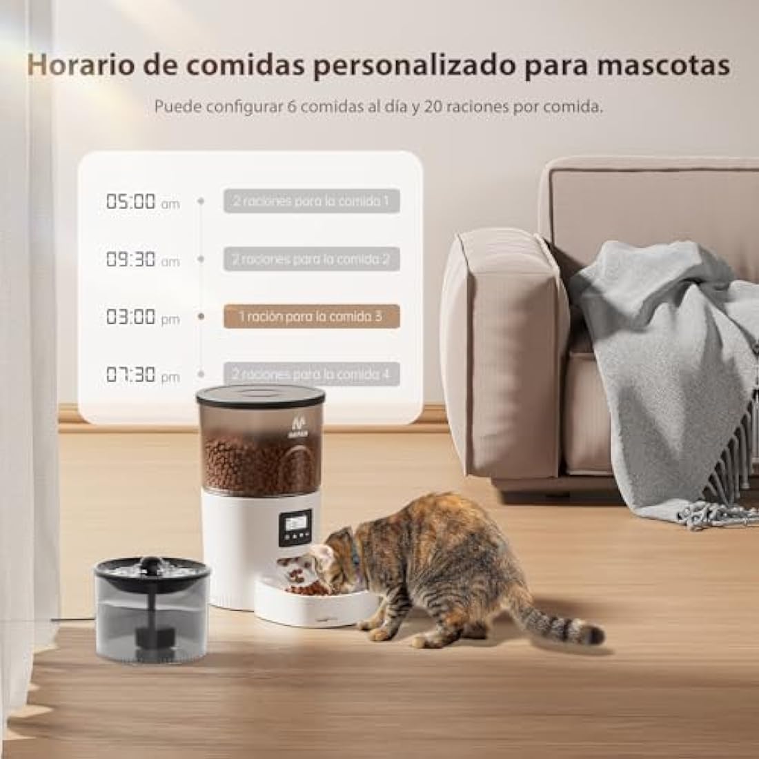 IMIPAW Automatic Cat Feeder and Water Fountain Set | 3L Pet Food Dispenser