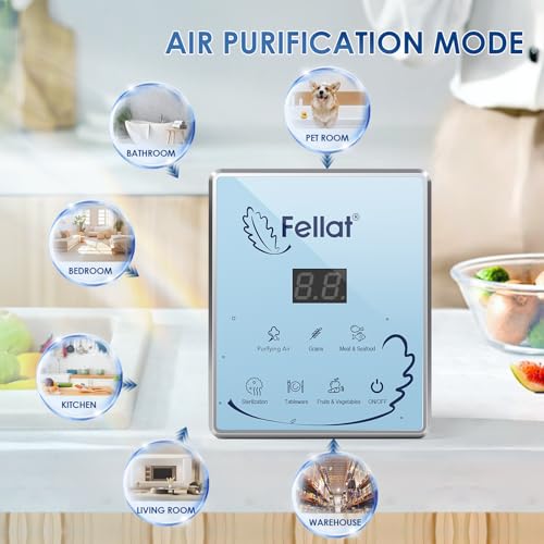FELLAT 600mg/h Portable Ozone Generator | Multipurpose Water & Air Purifier
