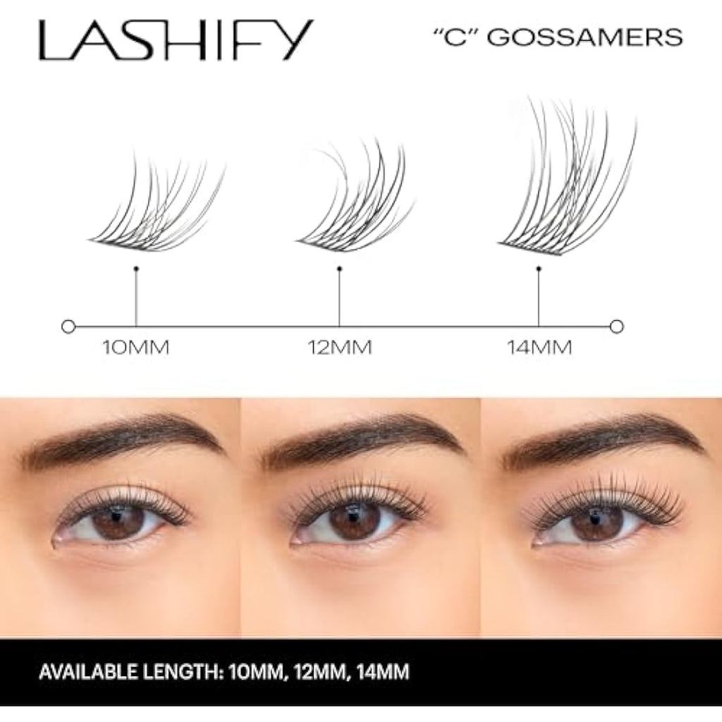 Lashify Curl Gossamer DIY Eyelash Extensions - 10mm Black Silk