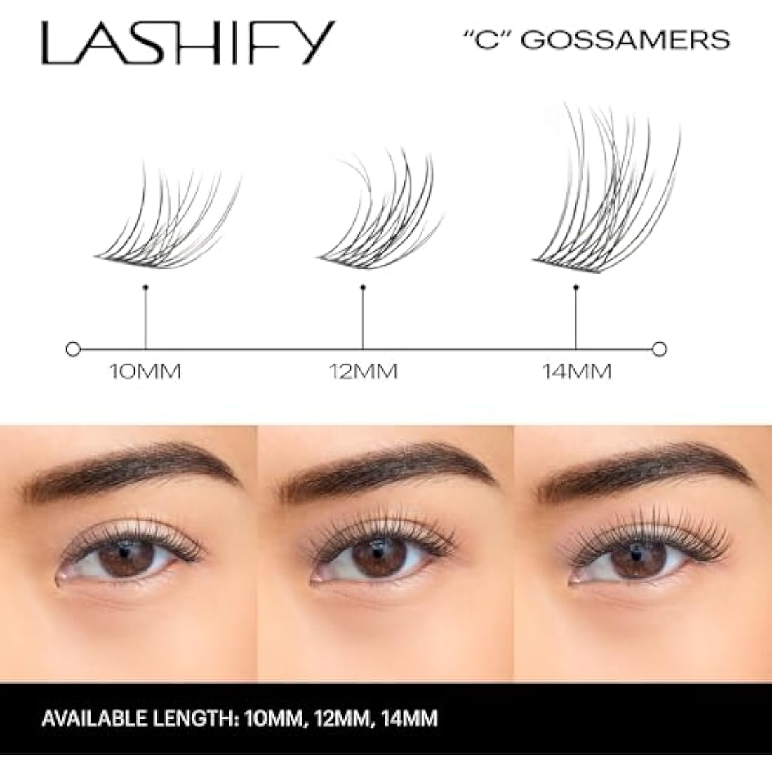 Lashify Curl Gossamer DIY Eyelash Extensions - 10mm Black Silk