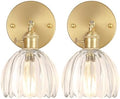 Vintage Gold Wall Sconces | Set of 2 Adjustable Brass Lamps