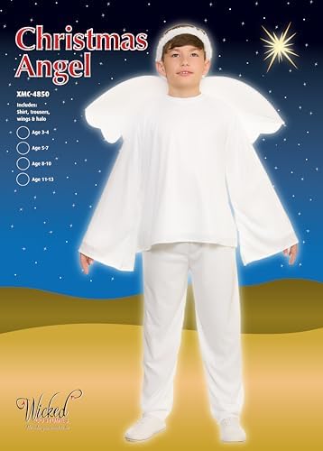 Wicked Costumes Boys Nativity Christmas Angel Fancy Dress Outfit