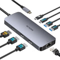 MOKiN USB C Docking Station – Triple Monitor 4K Hub with 1Gbps Ethernet