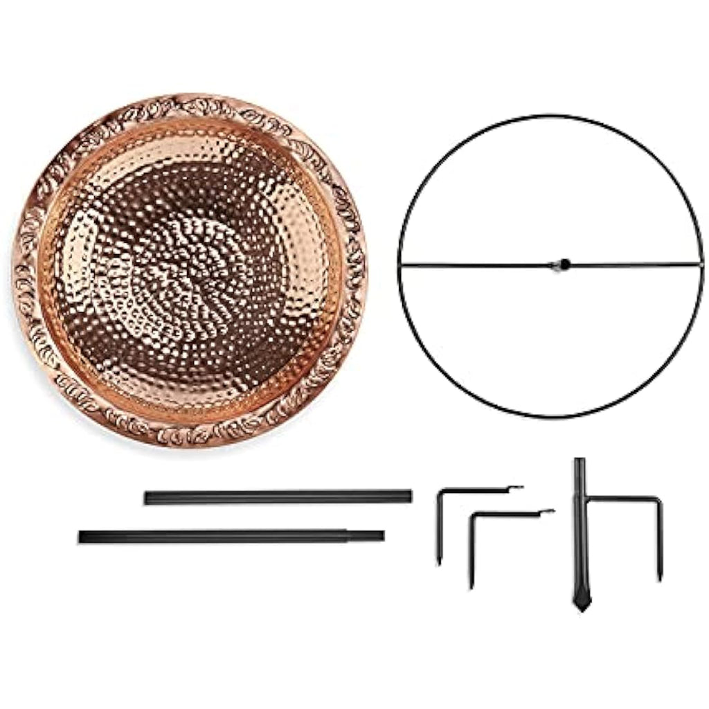 Good Directions 18" Pure Copper Bird Bath with 4-Prong Garden Pole