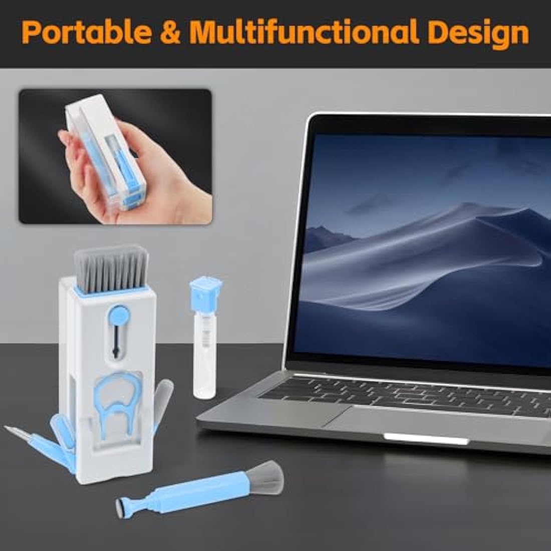 Alyvisun 11-in-1 Laptop Cleaning Kit | Keyboard Cleaner Brush - Blue