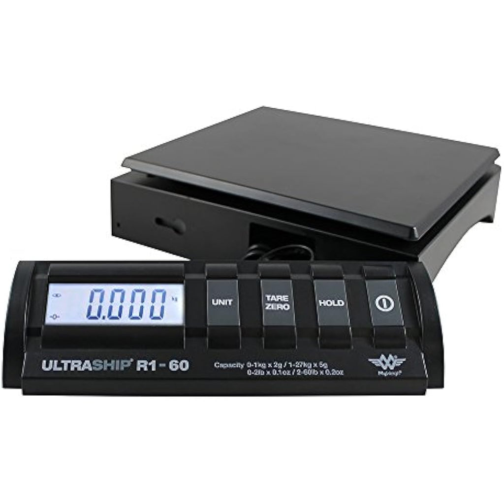My Weigh Ultraship R1-60 Postal Scale | 27kg Capacity & Power Adaptor
