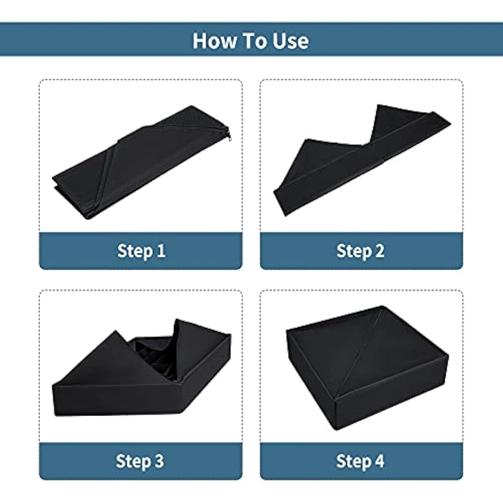 Joyoldelf 2-Pack Drawer Organisers – 24 Cell Foldable Sock Storage, Black