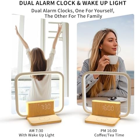 Blonbar Sunrise Alarm Clock | Bedside Lamp with 10W Wireless Charging