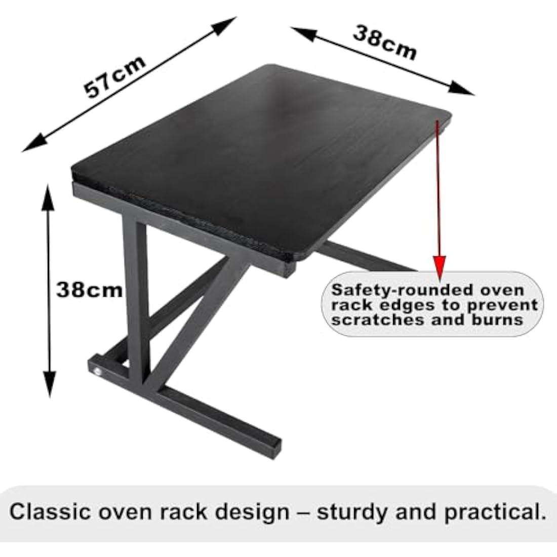 GLOYY 2-Tier Wooden Microwave Oven Rack | 132lb Capacity Kitchen Shelf