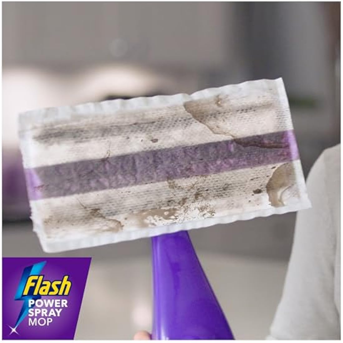 Flash Powermop Absorbing Pad Refills - White Floor Wipes, 64 Pack