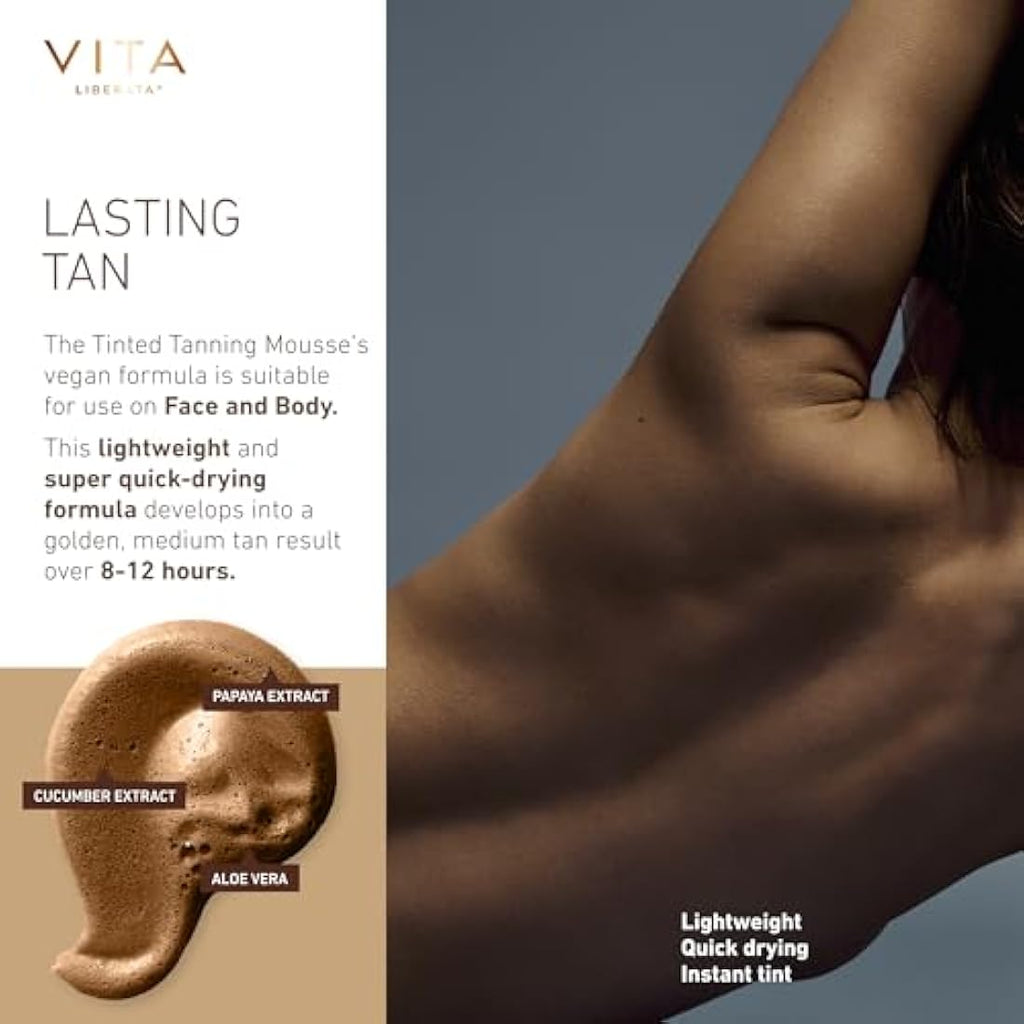 Vita Liberata Tinted Tanning Mousse Medium 200ml & Mitt Bundle