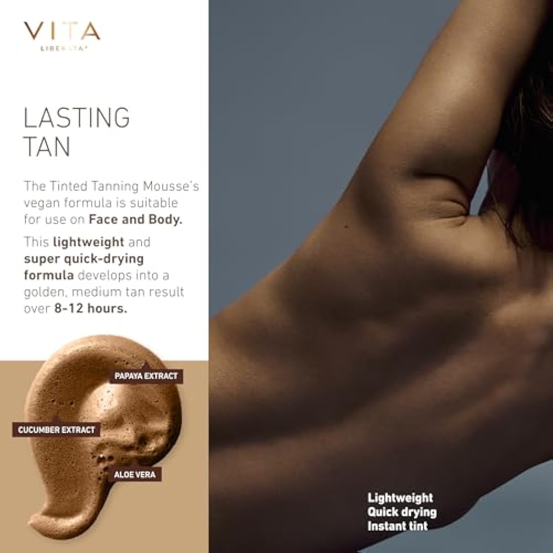 Vita Liberata Tinted Tanning Mousse Medium 200ml & Mitt Bundle