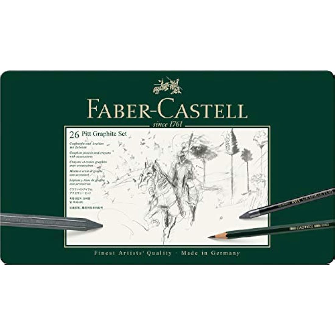 Faber-Castell Pitt Graphite Drawing Set - 26+3 Piece Professional Kit