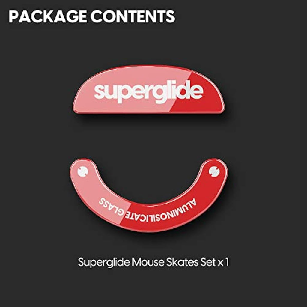 Superglide Glass Mouse Skates for Pulsar X2 & X2 Mini – Red