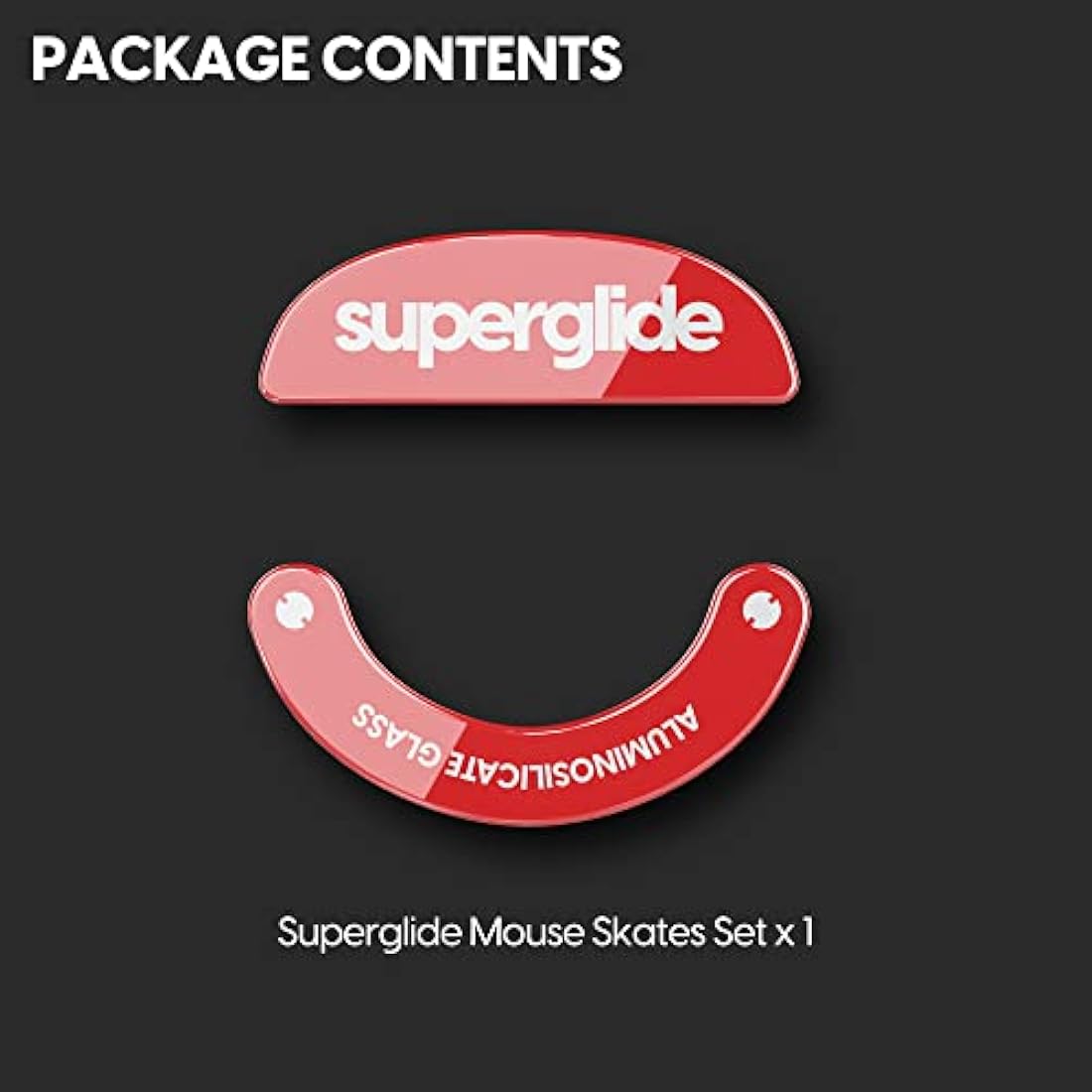 Superglide Glass Mouse Skates for Pulsar X2 & X2 Mini – Red