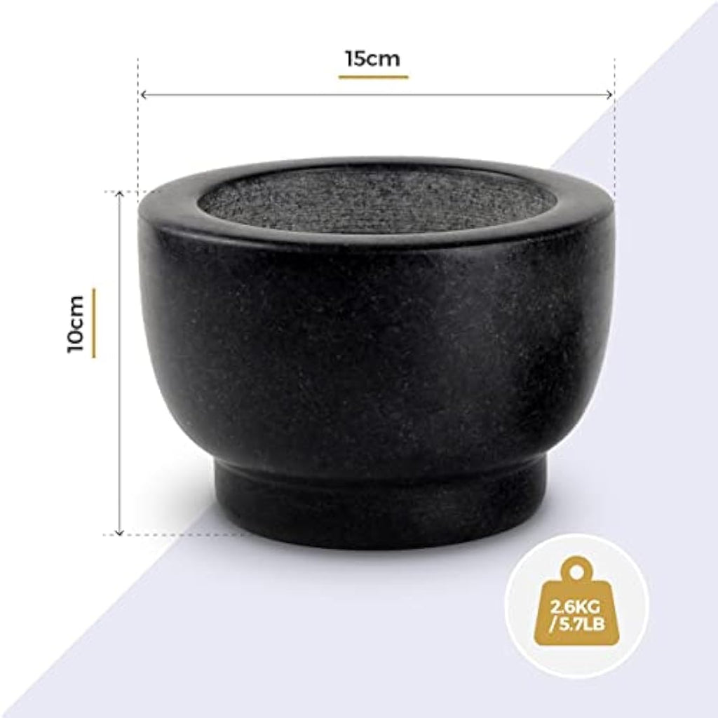 Silk Route Home Granite Pestle and Mortar Set | Durable Spice Grinder