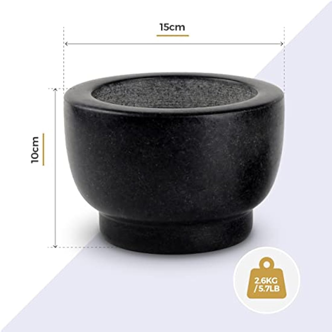 Silk Route Home Granite Pestle and Mortar Set | Durable Spice Grinder