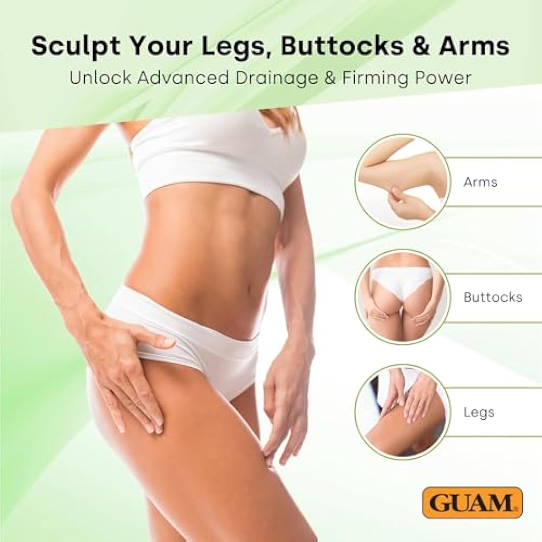 GUAM Dren Plus Seaweed Mud - Anti-Cellulite Body Mask for Firming (500g)