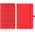 Notes London A5 Lined Notebooks – 25 Pack Red Vegan Leather Hardback