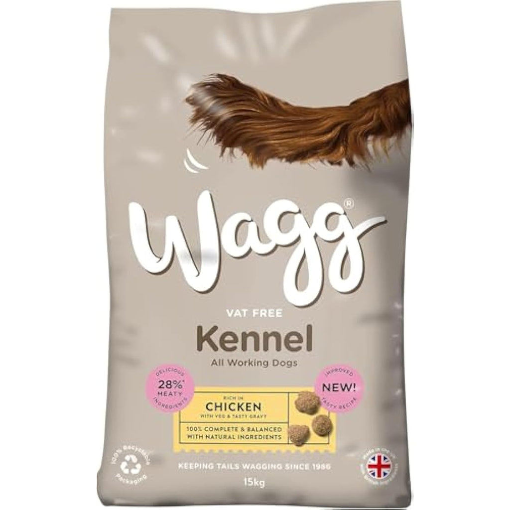 Wagg Kennel Chicken & Veg Dry Adult Dog Food - Meaty Kibble 15kg
