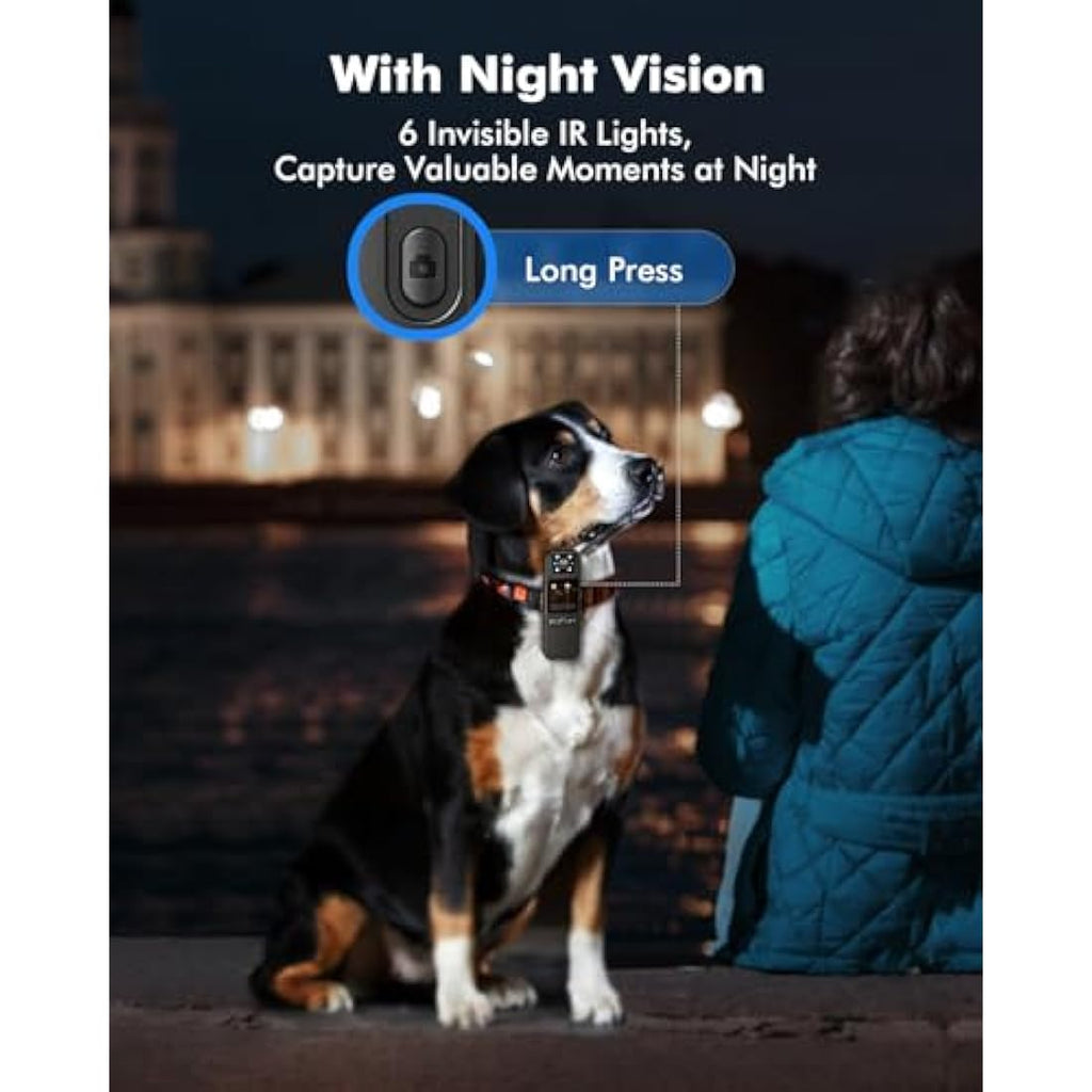 BOBLOV A26 Body Camera – 1080p Night Vision Wearable Cam with 64GB