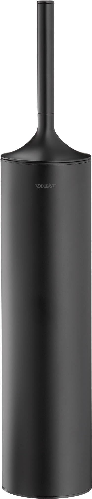 Duravit Starck T Floor Standing Toilet Brush Set | Matte Black